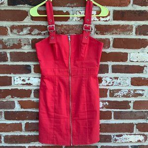 Red Zip-up front dress (Forever 21)